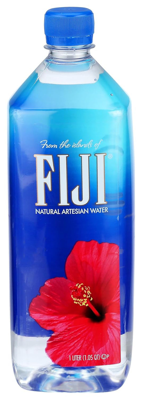 FIJI Natural Artesian Bottled Water 1 Liter / 33.8 Fl Ounce Bottle