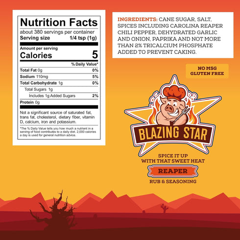 Set (2 Pack) Blazing Star Blazing Bundle Spicy BBQ Rub with Reaper Rub and Scorpion Rub Sweet Heat Seasonings for Ribs