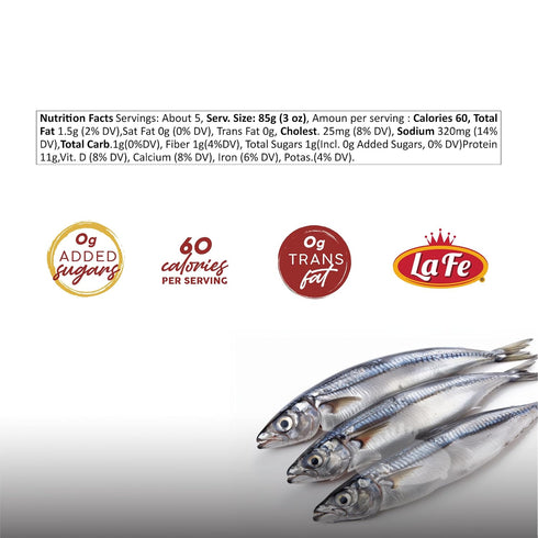 15oz 2 Pack La Fe Sardines in Tomato Sauce - - Sardinas en Salsa de Tomate - Canned Seafood