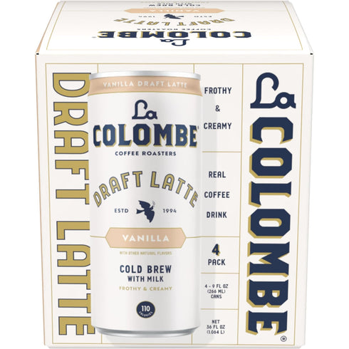 9 Oz, 4 Pack La Colombe, Latte Draft Vanilla, Fl