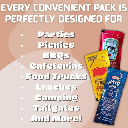 25 25 25 Packets 75 Packs 25 packets Ketchup, Mustard & Mayo - Total Condiment (approximately each)