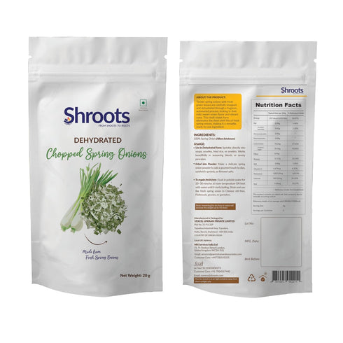 20g (0.7oz, Pack 1), SHROOTS Dehydrated Green Spring Onion Flakes Air Dried Dehydrated Vegetable, of Gluten Free