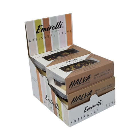 55%-Tahini 6 Emirelli Artisanal Halva Dessert Authentic Middle Eastern Candy Turkish Sweets Vegan Candy Halwa - Halvah