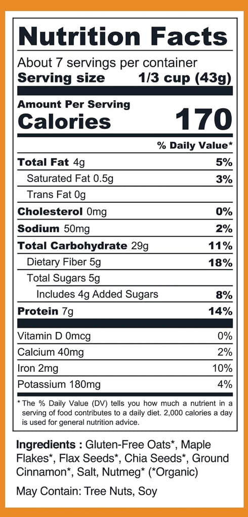 (11.3oz) Stoked Oats - Mountain Maple High Protein, Low Sugar Breakfast - Gluten Free, High Fiber, Non GMO Oatmeal