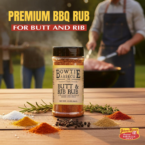 13Oz, 1 Pack Bowtie Butt and Rib Rub, Dry Barbecue Spice Blend, Seasoning Mix Barbecue Spice Blend, Butt and Rib