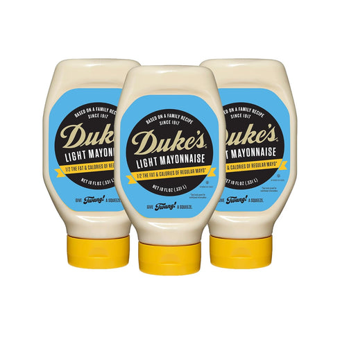Dukes Light Mayonnaise Squeeze Bottle - Smooth & Creamy, 18 Ounce (Pack