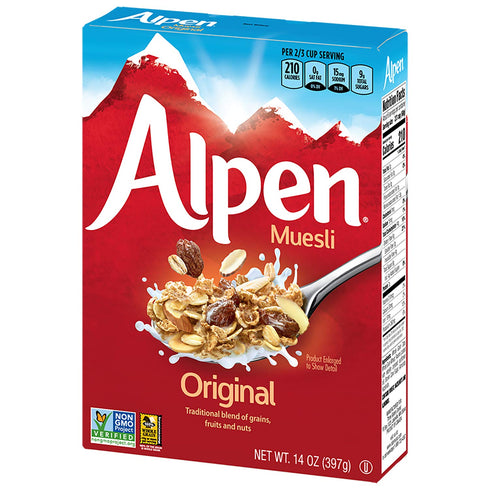 Alpen 14 Oz Original Muesli, Swiss Style Muesli Cereal, Whole Grain, Non-GMO Project Verified, Heart Healthy, Kosher