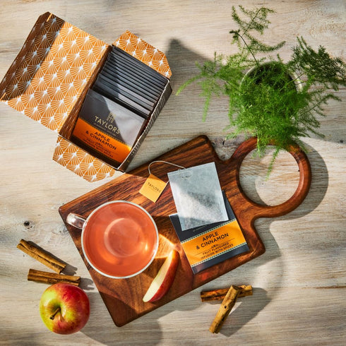 20 Count (Pack 1), 20 Taylors of Harrogate Apple & Cinnamon, Herbal Tea, Individually Wrapped Bags, of Spiced, Fruity