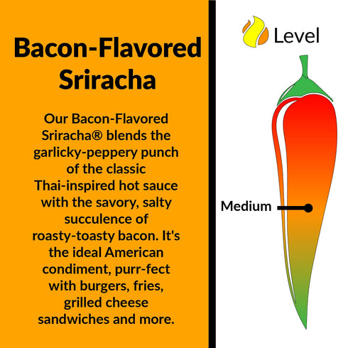12 oz. Fat Cat 'Bacon-Flavored Sriracha' Hot Sauce - Single