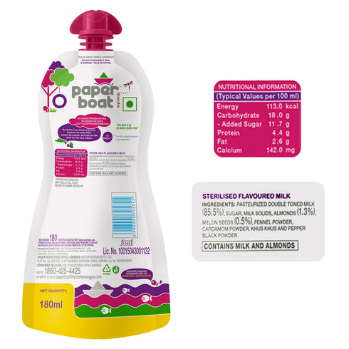 NWIL (Pack 6, 180ml Paper Boat Thandai, Milk Beverage, No Added Preservatives and Colours of each)