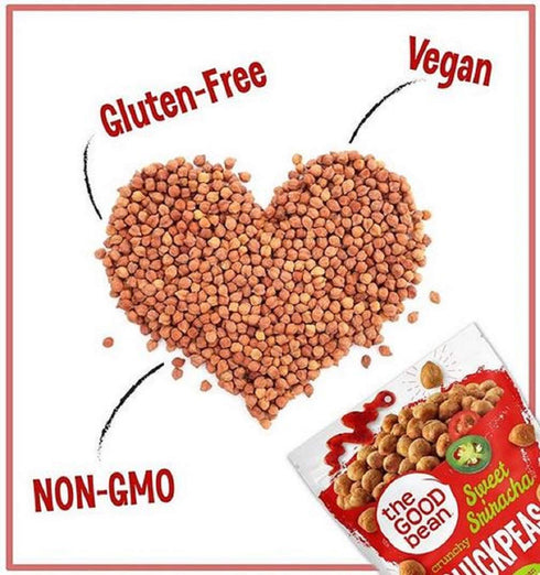 The Good Bean Crunchy Chickpeas Snacks, Sweet Sriracha, 6 Ounce