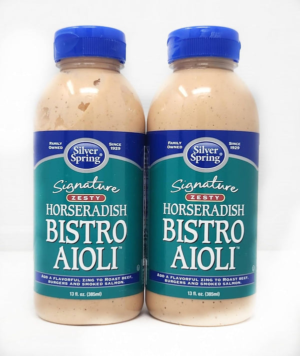 Generic 2 Pack of Signature Savory 13oz Bottles Silver Spring Aioli and Sauces
