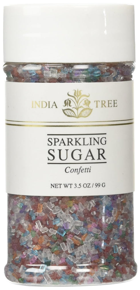 India Tree Sparkling Sugar, Confetti, 3-1/2 Ounce