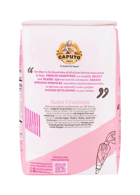 Antimo Caputo Baking (Pasticceria Pastry) 00 Flour 2.2 Pound Bag - For Desserts & Shortbreads from Italy