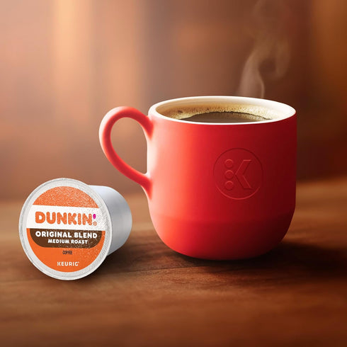 64 Dunkin' Donuts Single-Serve Coffee K-Cup Pods, Original Blend, Medium Roast, Carton Of Pods