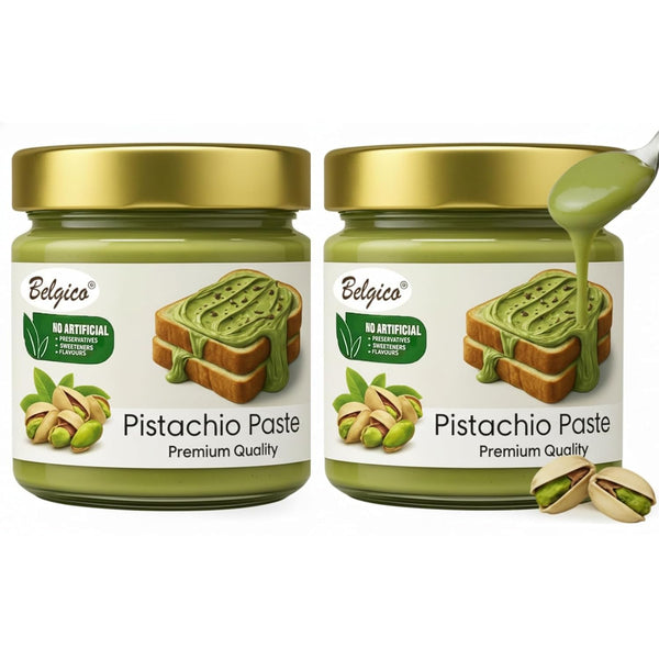 Belgico Pistachio Cream Spread (30% Pistachio) Sweetened Paste for Dubai Chocolate Bar