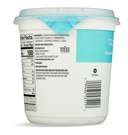365 by Whole Foods Market 32 , Greek Yogurt, Plain Nonfat, Ounce