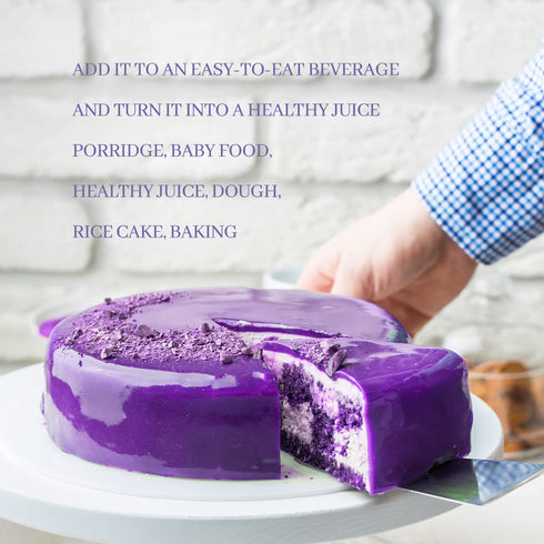 100% 5.3 Oz ORGFUN Purple Sweet Potato Powder, Natural Ube (Purple Yam) Powder, Locally Sourced, No Additives Gluten