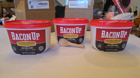14 (3-pack) Bacon Up Bacon Grease for Cooking - Ounce with spoon