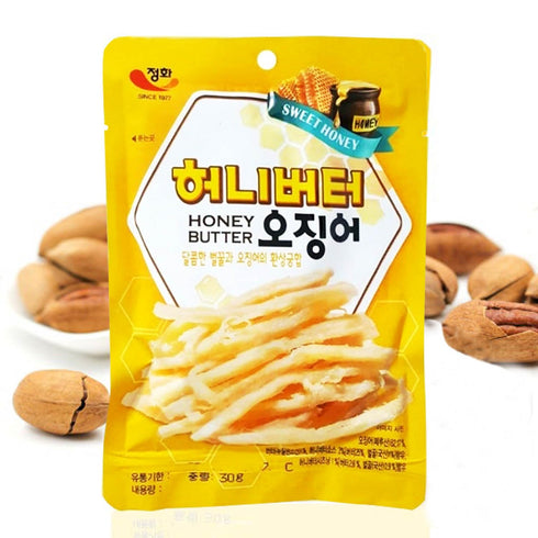 JUNGHWA Grilled Honey Butter Squid - 1.05 Ounce, Pack of 3