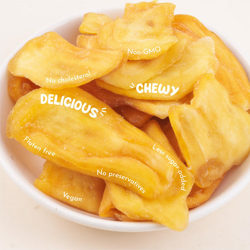 GROWTHY 200Gram 100% Soft Dried Jackfruit Chips Healthy Snack for Adults & Kids, All-Natural, Less Added Sugar