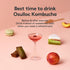 10 1.76oz OSULLOC Kombucha Tea LycheePeach (Lychee & Peach Blending), Sparkling Powdered Mix Beverage, No added sugar