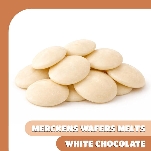 2 Pack White Chocolate Melts - Pound - Merckens Melting Wafers for Dipping, Molding, Coating and Baking - Creamy