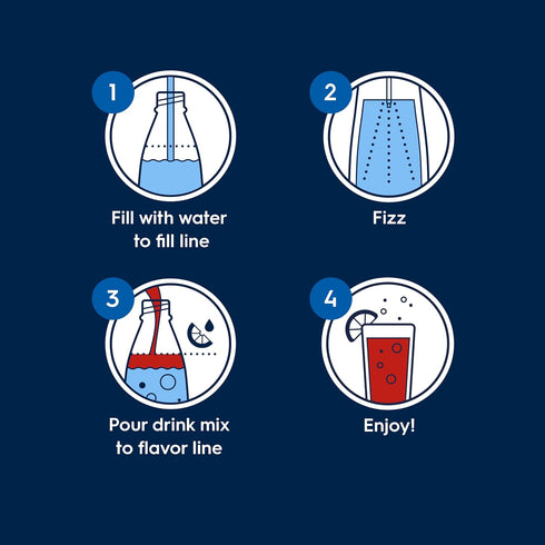 (440ml, Pack 4) SodaStream Diet Pepsi New Pour Bottle Beverage Mix