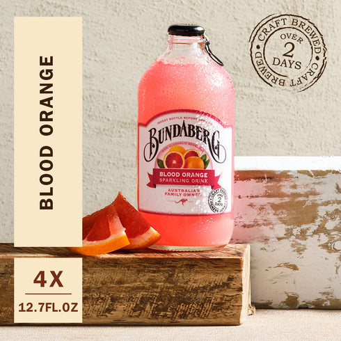 12.7 oz, 4 Count Bundaberg Sparking Fruit Drink, Blood Orange, fl