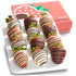 12 Chocolate Covered Strawberries, Dark/Milk/White Delight