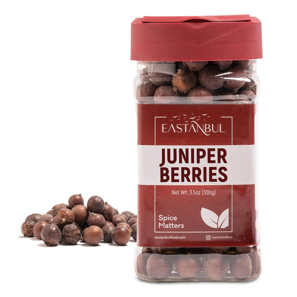 Eastanbul Juniper Berries Whole 3.5oz, Natural Berries for Gin Recipes, Brines, and Sauerkraut