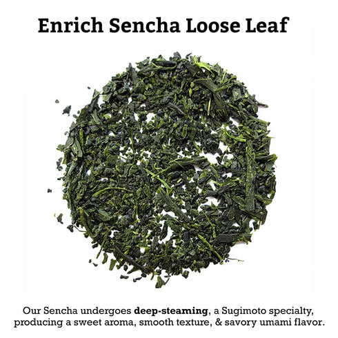 SUGIMOTO TEA Japanese Sencha Green Tea Loose Leaf, 3.5 oz (100 g), Pack of 1