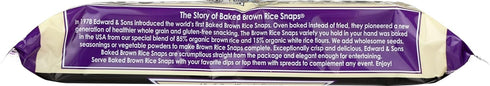 Edward & Sons Organic Brown Rice Snaps, Black Sesame Flavor, 3.5 oz