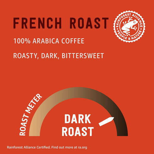 Amazon Brand - Happy Belly Dark Roast French Roast Coffee Pods, Compatible with K-Cup Brewer, 96 Count