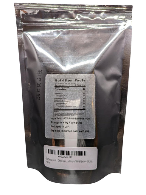 Gardenia Fruit - Dried Gardenia Fruit from 100% Nature, 4 oz