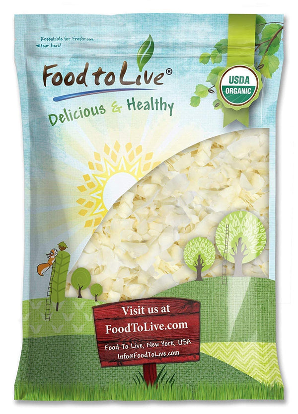 Food to Live Organic Coconut Chips, 3 Pounds - Non-GMO, Kosher, Raw,