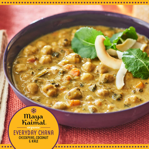 (10 Pack 3) Maya Kaimal Organic Indian Everyday Chana Variety - Fully Cooked - Vegan - Microwavable - Ready to Eat