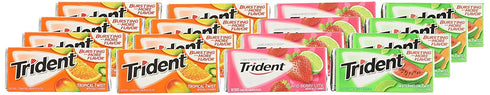 Pack 14 Count, Pack 20 Trident Fruit Variety Sugar Free Gum