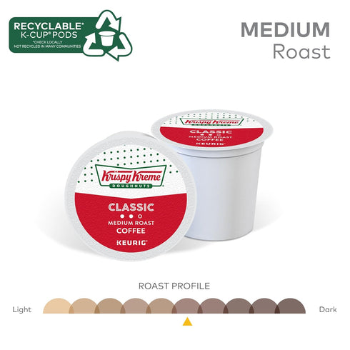 48 Count Krispy Kreme Doughnuts Classic, Keurig Single Serve K-Cup Pods, Medium Roast Coffee