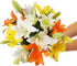 10 BloomsyBox Stem Multicolor Asiatic Lilies (Glass Vase Included) Fresh Flowers for Delivery Gift for Birthday