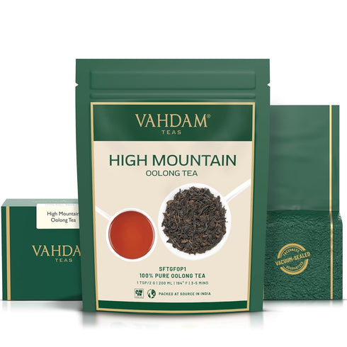 (50+ 3.53oz) VAHDAM, High Mountain Oolong Tea Leaves From Himalayas Cups, Strong & Robust Oolong Tea | High Elevation