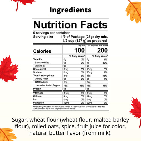 8.5 oz, 6-Pack Concord Foods Apple Crisp Mix, Easy-to-Make Dessert with Delicious Ready to Go Ingredients, Sweet Tender