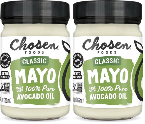 Chosen Foods 100% Avocado Oil-Based Classic Mayonnaise, Gluten & Dairy Free, Low-Carb,