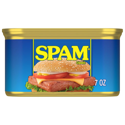 7 oz (Pack 12) SPAM Classic, Cans, of Fully Cooked Pork with Ham, Gluten-Free, Shelf-Stable