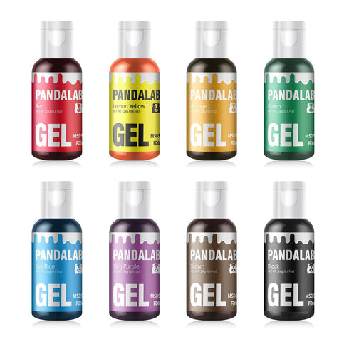 Set 8 5.41 fl.oz (20ml/Bottle) Gel Food Coloring - Colors Concentrated Vibrant Edible Food Grade Dye for Baking, Cake