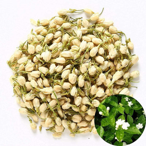 Dried Edible Jasmine Flower Buds by Majestic Herbs, 50g (1.75oz) - Natural for Herbal Teas and Crafts