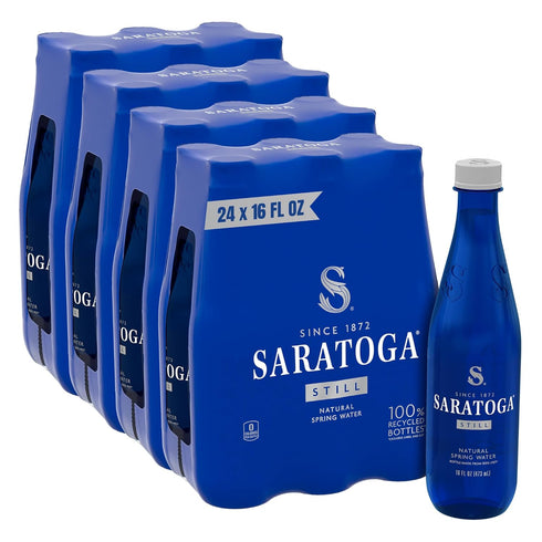 Saratoga Spring Water, 24 Pack, 16 Fl Oz | Still Water |