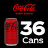Pack 12 oz, 36 Pack Coca-Cola Zero Sugar Fridge Bundle, fl
