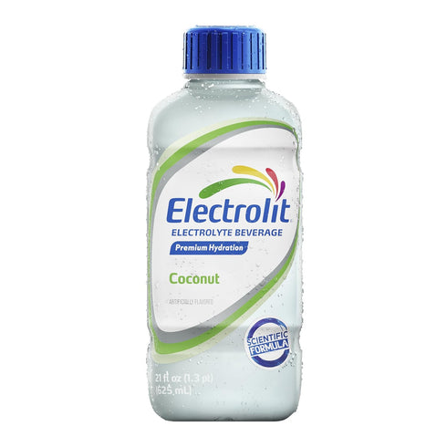 21 Oz (Pack 12) Electrolit, Electrolyte Beverage, Coconut, Fl bottle