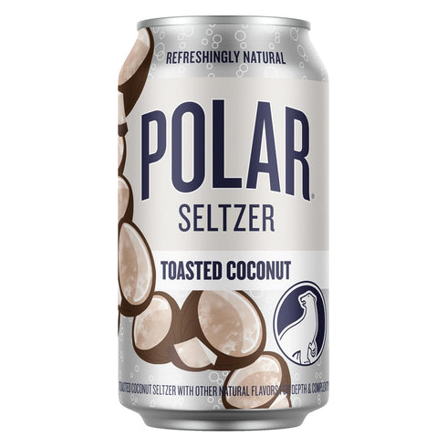 12 oz 18 Pack Polar Seltzer Water Toasted Coconut, fl Cans